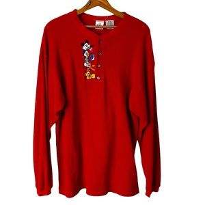 Vintage Disney Catalog Red Thermal Mickey Mouse Size Large